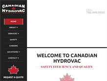 Tablet Screenshot of canadianhydrovac.com